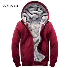 Load image into Gallery viewer, 2018 Tracksuit Men Winter Thick Inner Fleece Sets Mens Hat Casual Active Suit Men Zipper Man Outwear 2PC Jacket+Pants