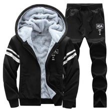 Load image into Gallery viewer, Causal Tracksuits Men Set hooded Thicken Fleece Hoodies + Sweatpant 2018 Winter Spring Sweatshirt Sportswear Male Letter Print