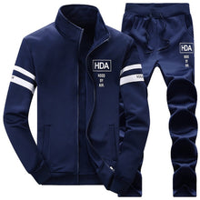 Load image into Gallery viewer, Causal Tracksuits Men Set hooded Thicken Fleece Hoodies + Sweatpant 2018 Winter Spring Sweatshirt Sportswear Male Letter Print