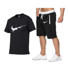 Load image into Gallery viewer, 2019 New Men Fashion Two Pieces Sets T Shirts+Shorts Suit Men Summer Tops Tees Fashion Tshirt High Quality men clothing