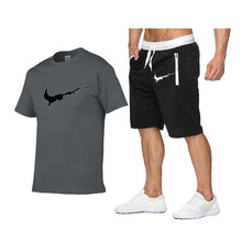 Load image into Gallery viewer, 2019 New Men Fashion Two Pieces Sets T Shirts+Shorts Suit Men Summer Tops Tees Fashion Tshirt High Quality men clothing