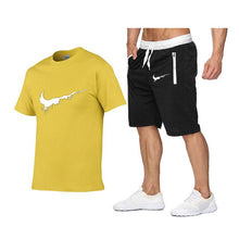 Load image into Gallery viewer, 2019 New Men Fashion Two Pieces Sets T Shirts+Shorts Suit Men Summer Tops Tees Fashion Tshirt High Quality men clothing