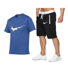 Load image into Gallery viewer, 2019 New Men Fashion Two Pieces Sets T Shirts+Shorts Suit Men Summer Tops Tees Fashion Tshirt High Quality men clothing