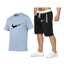 Load image into Gallery viewer, 2019 New Men Fashion Two Pieces Sets T Shirts+Shorts Suit Men Summer Tops Tees Fashion Tshirt High Quality men clothing