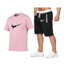 Load image into Gallery viewer, 2019 New Men Fashion Two Pieces Sets T Shirts+Shorts Suit Men Summer Tops Tees Fashion Tshirt High Quality men clothing