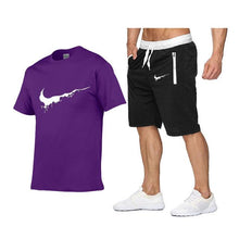 Load image into Gallery viewer, 2019 New Men Fashion Two Pieces Sets T Shirts+Shorts Suit Men Summer Tops Tees Fashion Tshirt High Quality men clothing