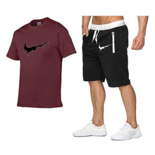 Load image into Gallery viewer, 2019 New Men Fashion Two Pieces Sets T Shirts+Shorts Suit Men Summer Tops Tees Fashion Tshirt High Quality men clothing