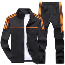 Load image into Gallery viewer, New Men&#39;s Set Spring Autumn Men Sportswear 2 Piece Set Sporting Suit Jacket+Pant Sweatsuit Male Tracksuit Asia Size L-4XL