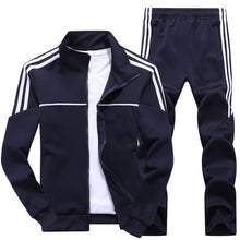 Load image into Gallery viewer, New Men&#39;s Set Spring Autumn Men Sportswear 2 Piece Set Sporting Suit Jacket+Pant Sweatsuit Male Tracksuit Asia Size L-4XL