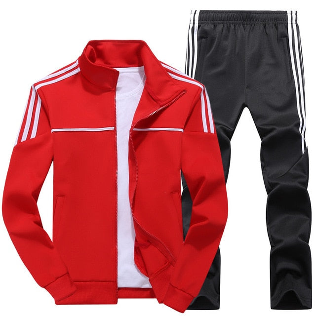 men's tracksuit Sets Fashion Plaid Male Jacket + Pants 2 Piece Set Sports  Suit Autumn High Quality 3D Print Casual Sportswear